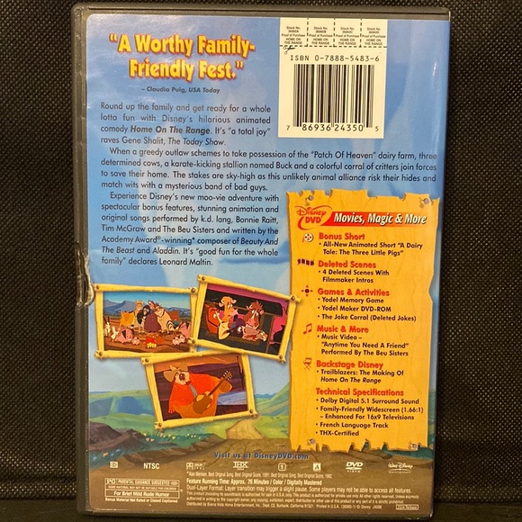 Walt Disney- “Home on the Range” DVD PG - Picture 2 of 3